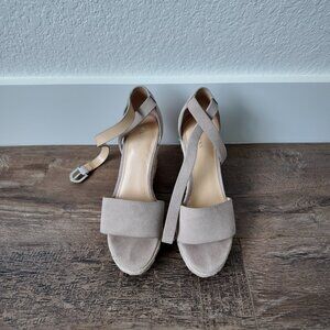 Guess Hidy Suede Espadrille Wedges
